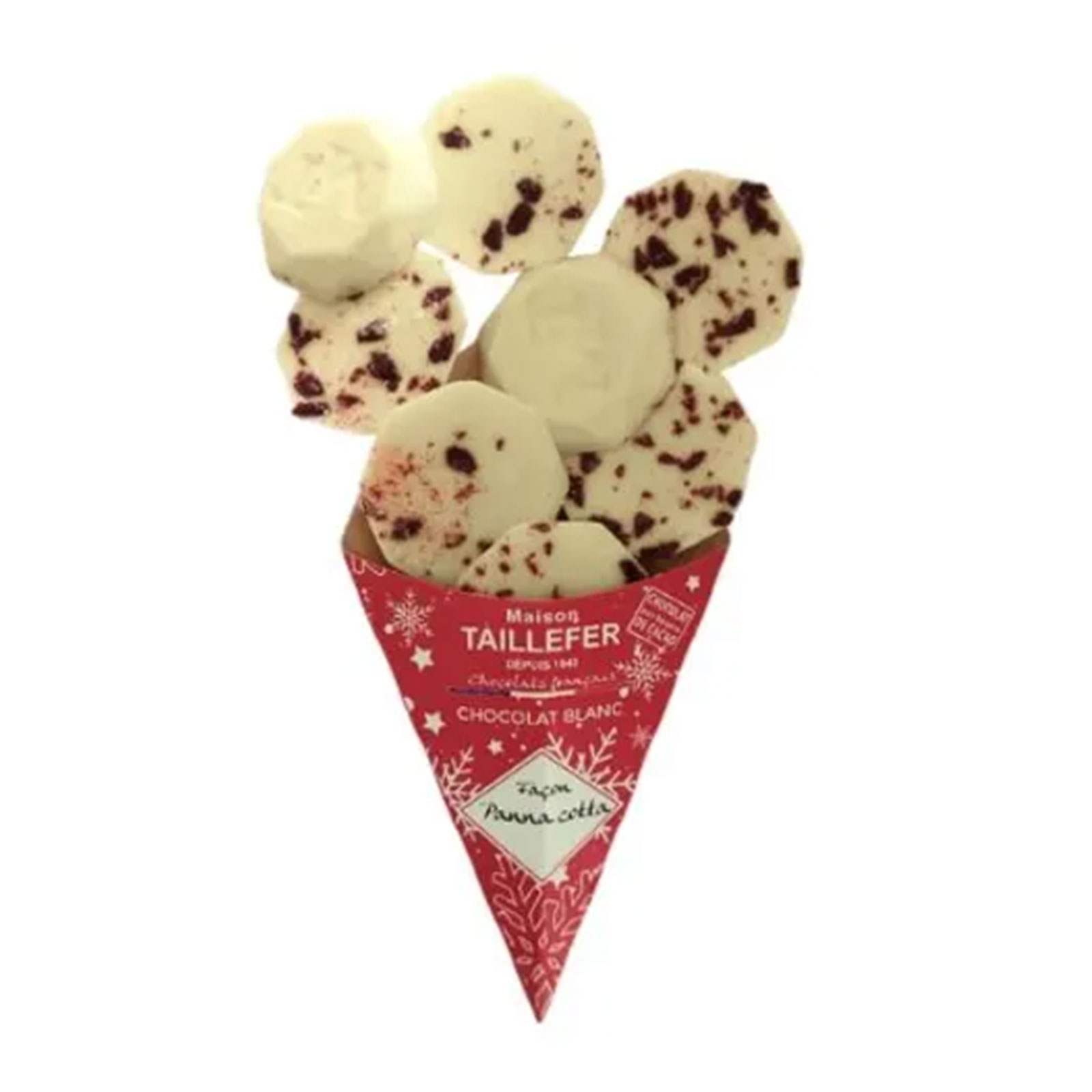 Maison Taillefer cornet chocolat blanc façon panna cotta 65g