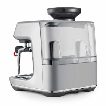 Machine à expresso Sage The Barista Touch Impress argentée, avec réservoir d'eau transparent et broyeur intégré