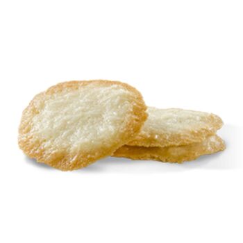 Trois croustillants à la noix de coco de Biscuiterie du Quercy, texture légère et dorée