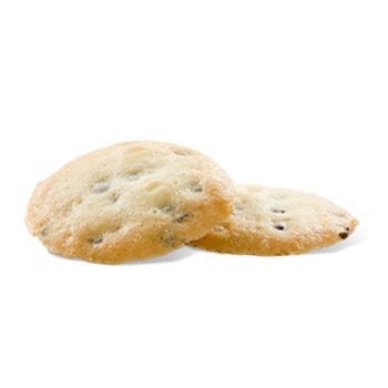 Deux biscuits croustillants à la framboise de Biscuiterie du Quercy, sans colorants ni conservateurs