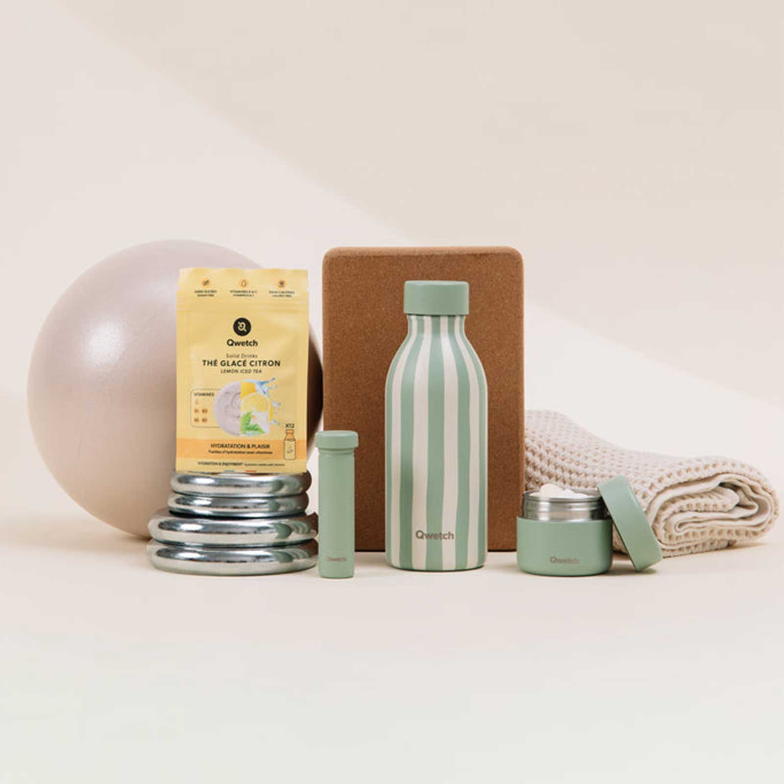 Qwetch Bouteille isotherme inox Icon Allure tilleul 500ml – Image 3
