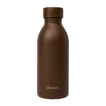 Qwetch Bouteille isotherme inox Icon matt chocolat 500ml