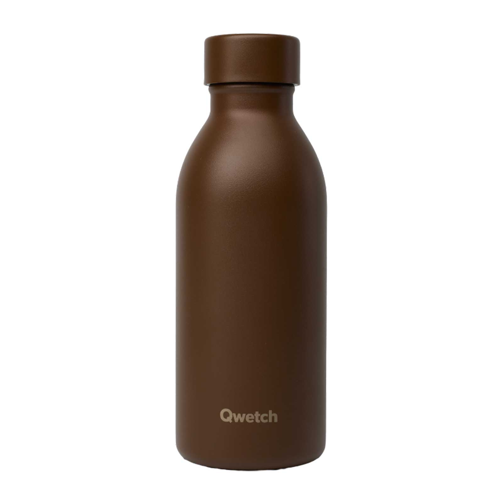 Qwetch Bouteille isotherme inox Icon matt chocolat 500ml